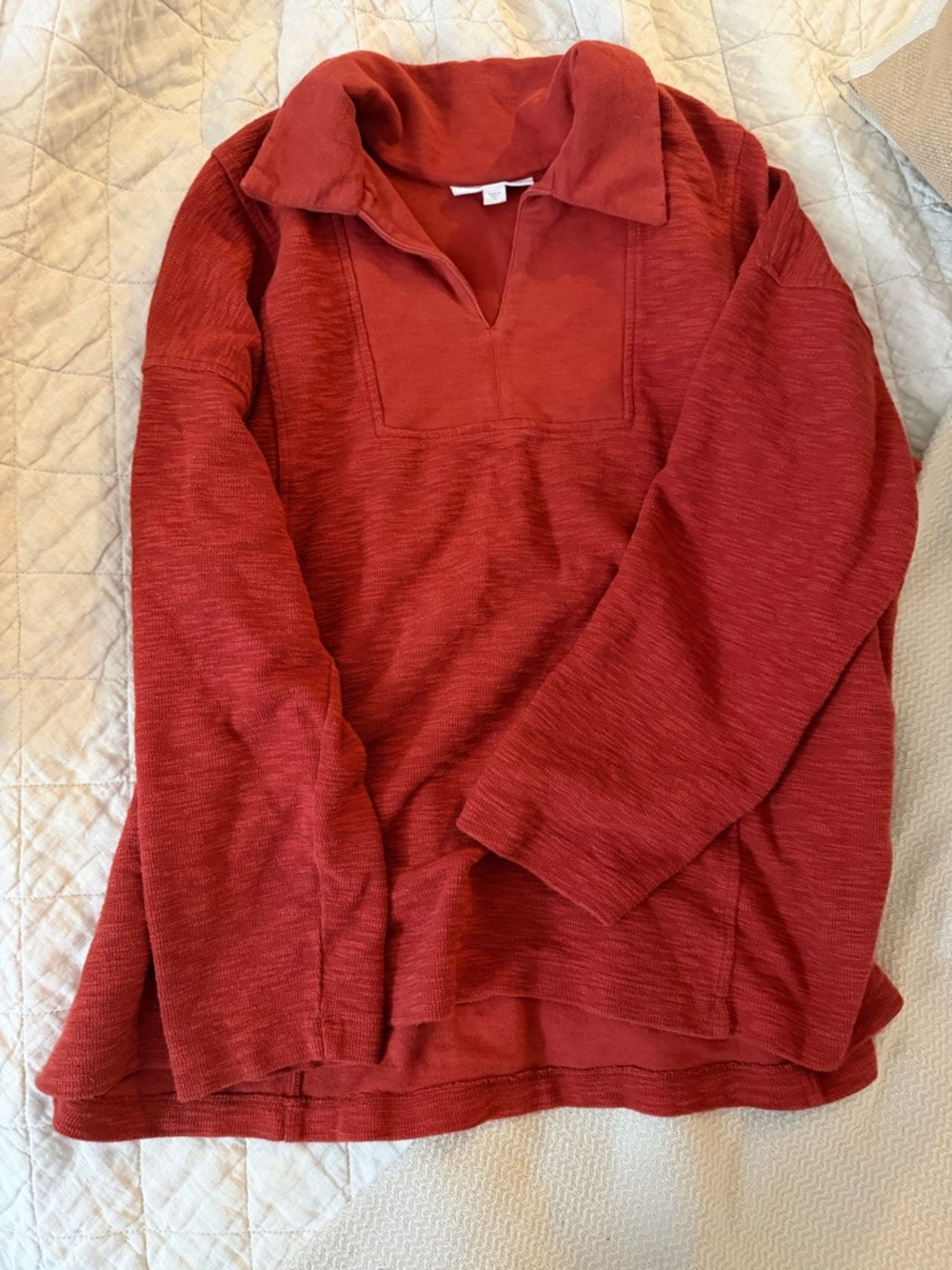 pure jill Rust-Red Knit Pullover